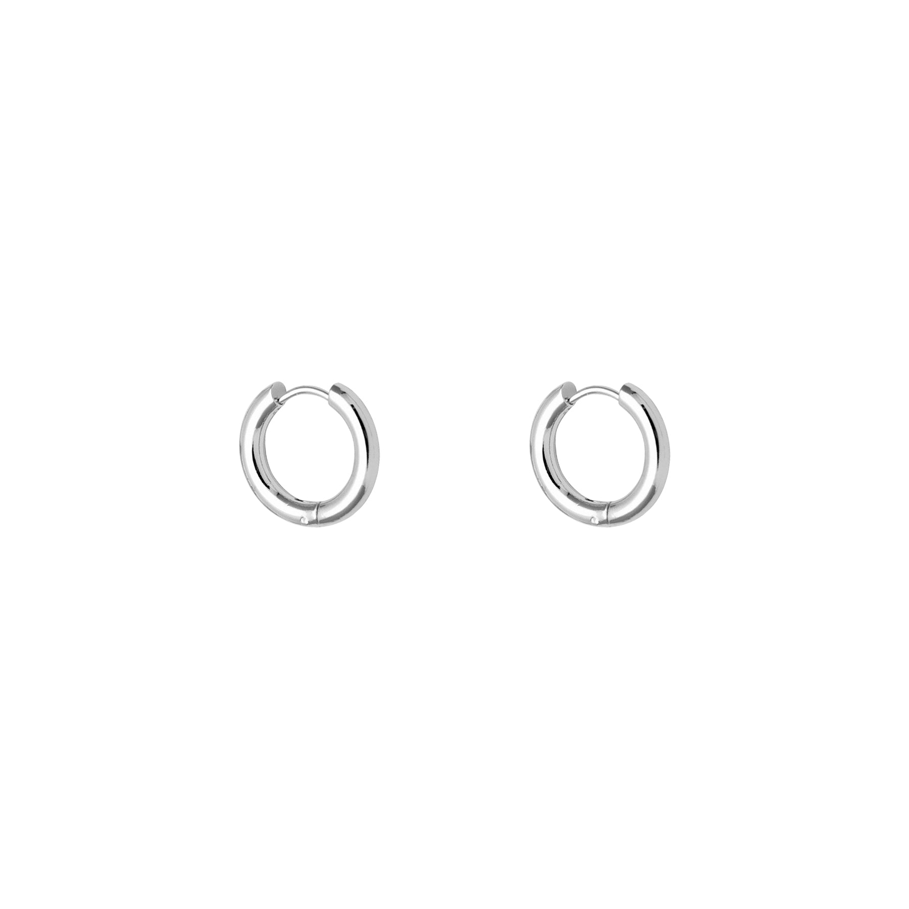 Boucles d'oreilles petits anneaux classiques argent - Lost & Faune