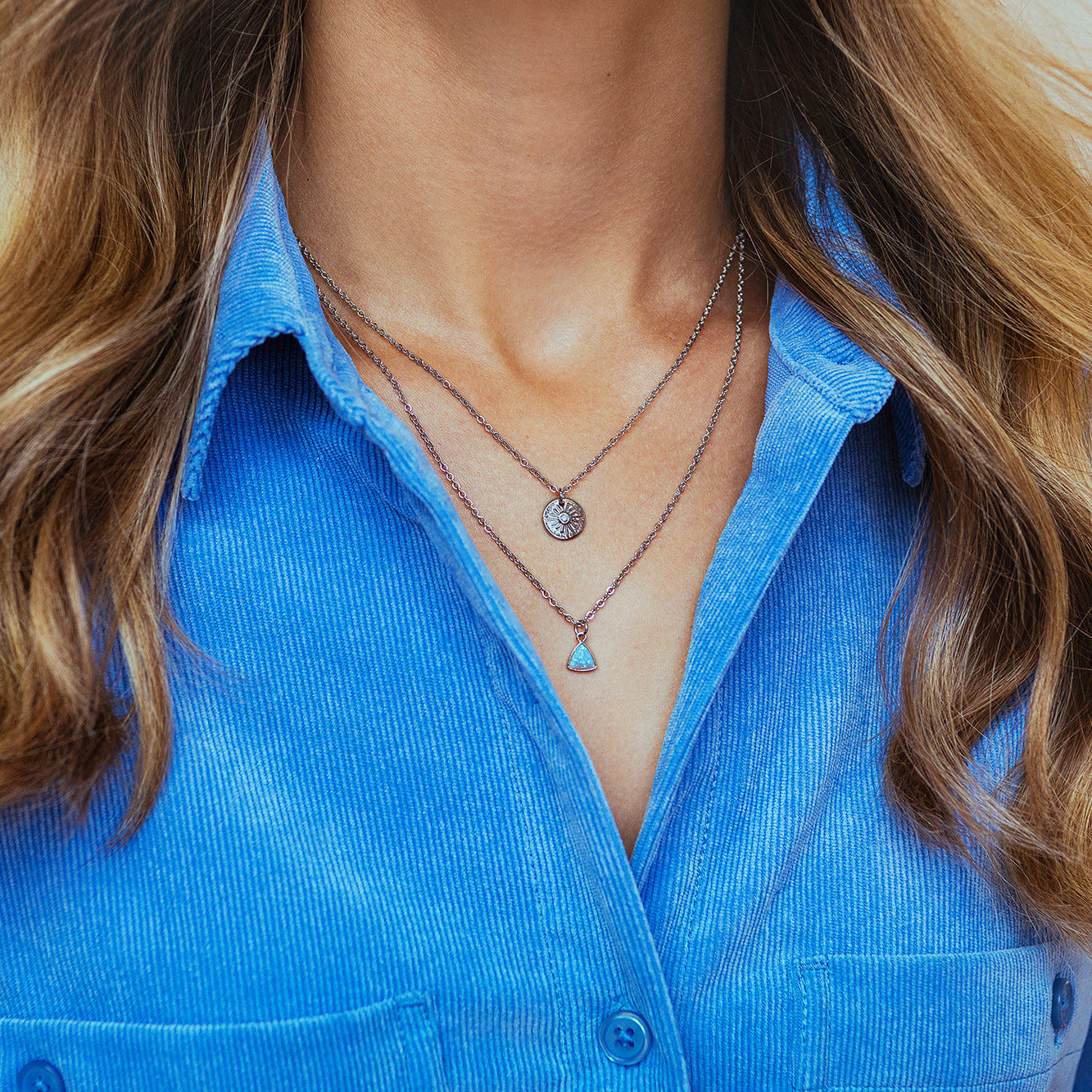 Collier petit soleil argent et zircon - Lost & Faune