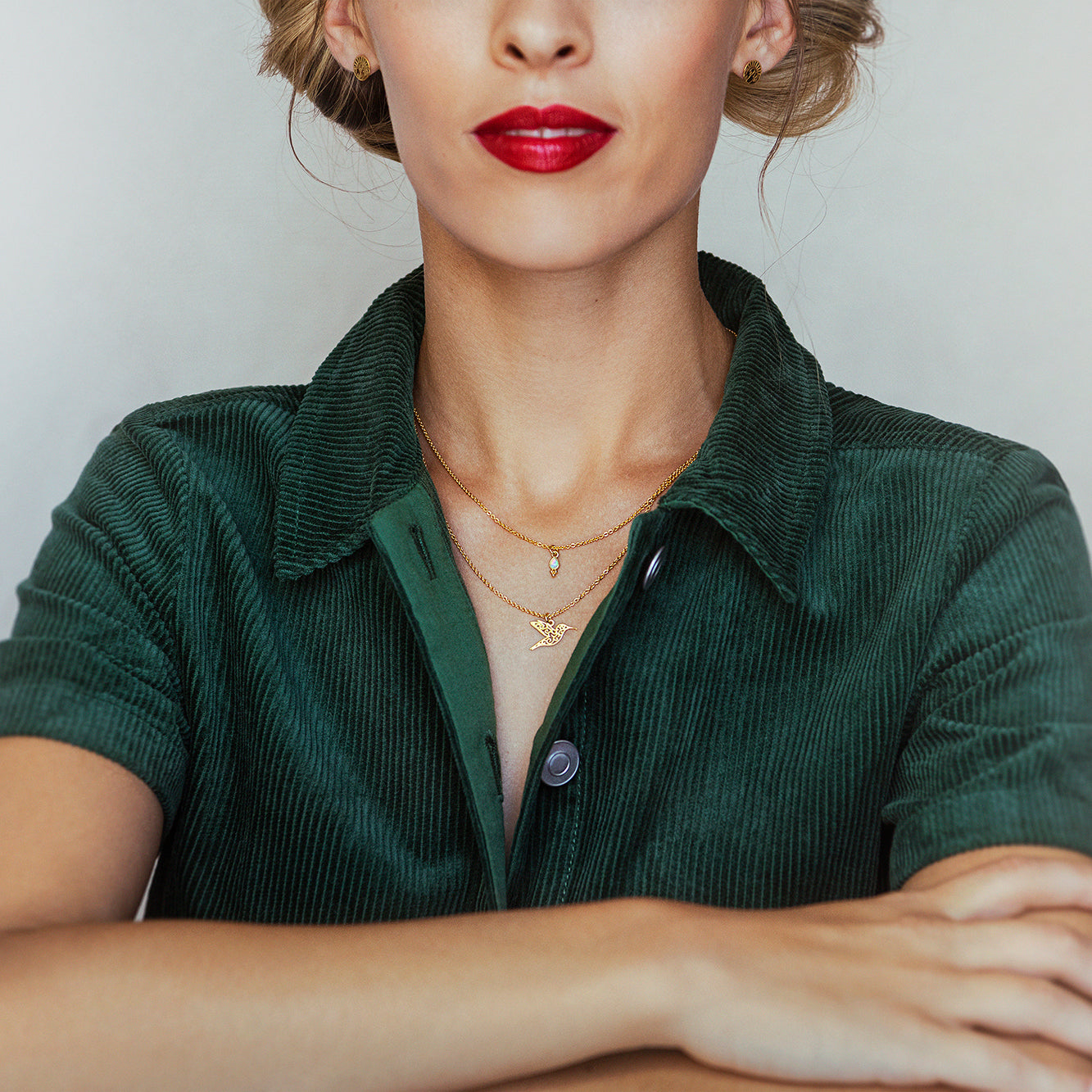 Collier colibri or - Lost & Faune