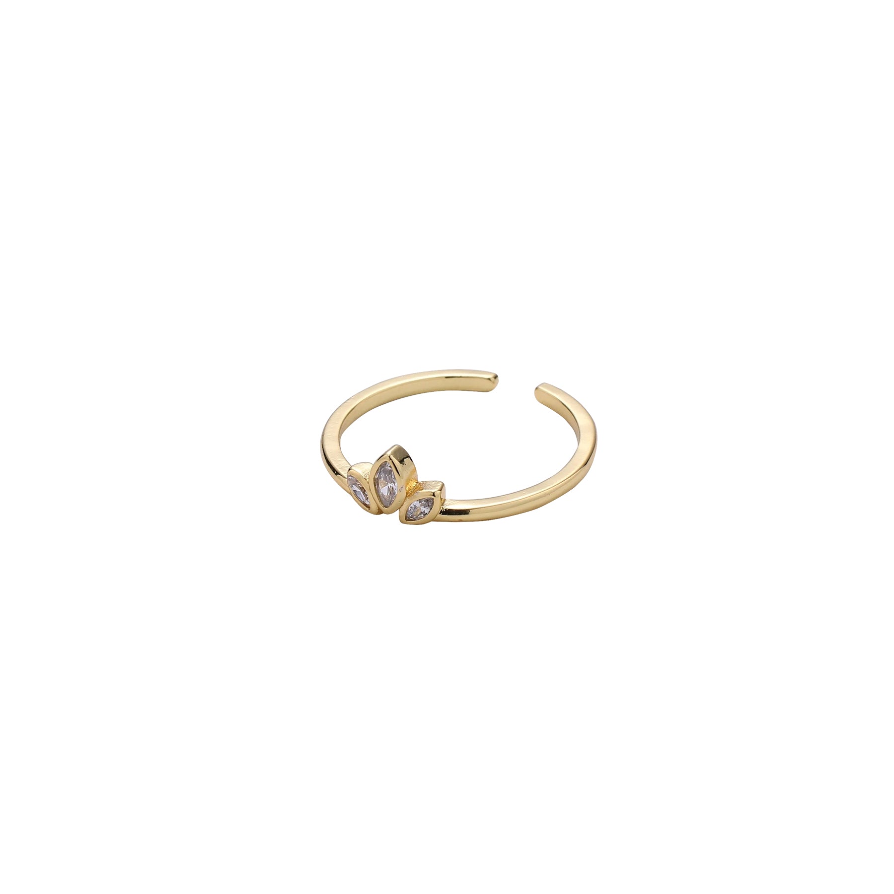 Bague marquise zircon or - Lost & Faune