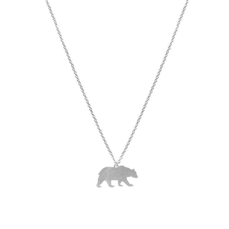 Collier ours argent silver bear necklace
