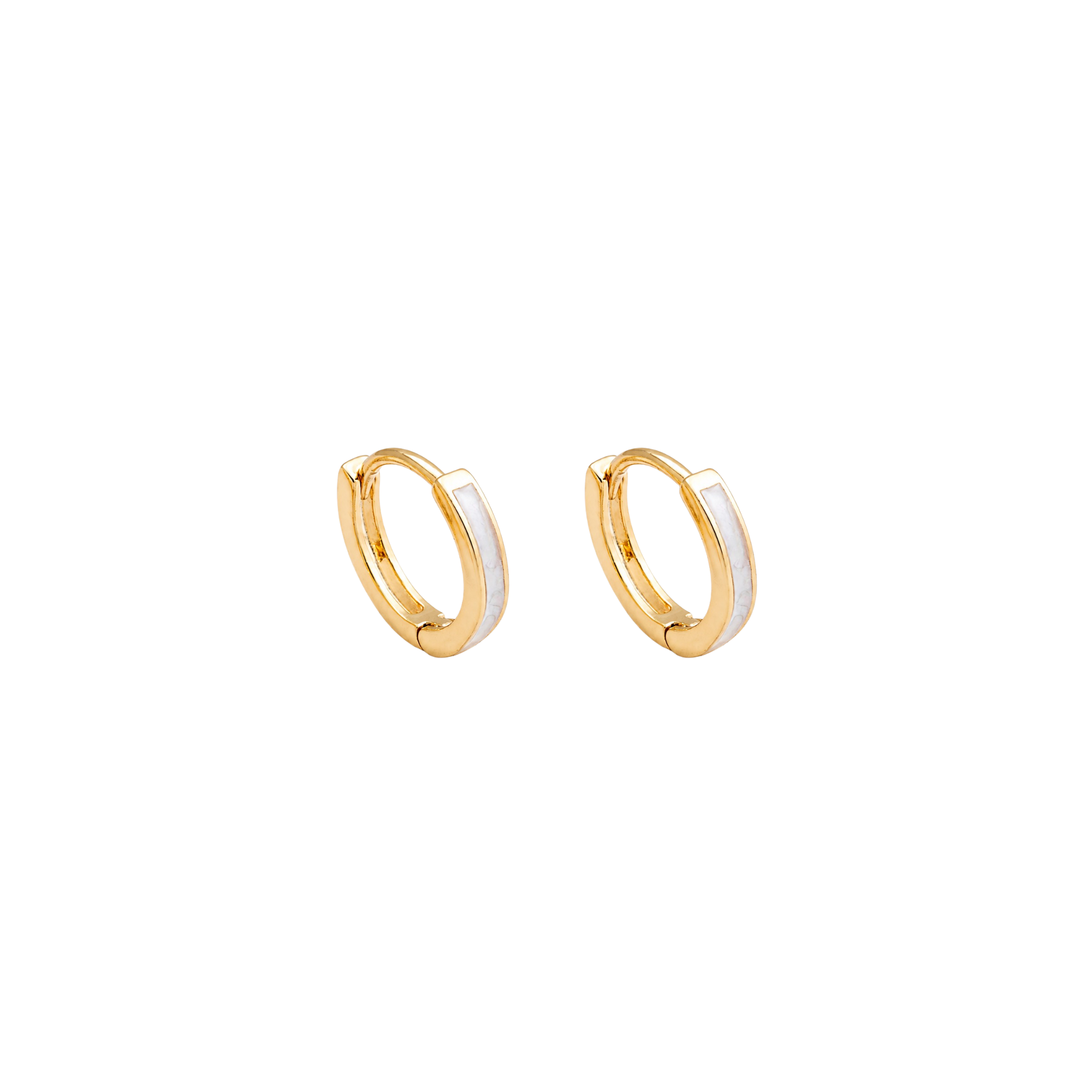Boucles d'oreilles reflets nacrés or