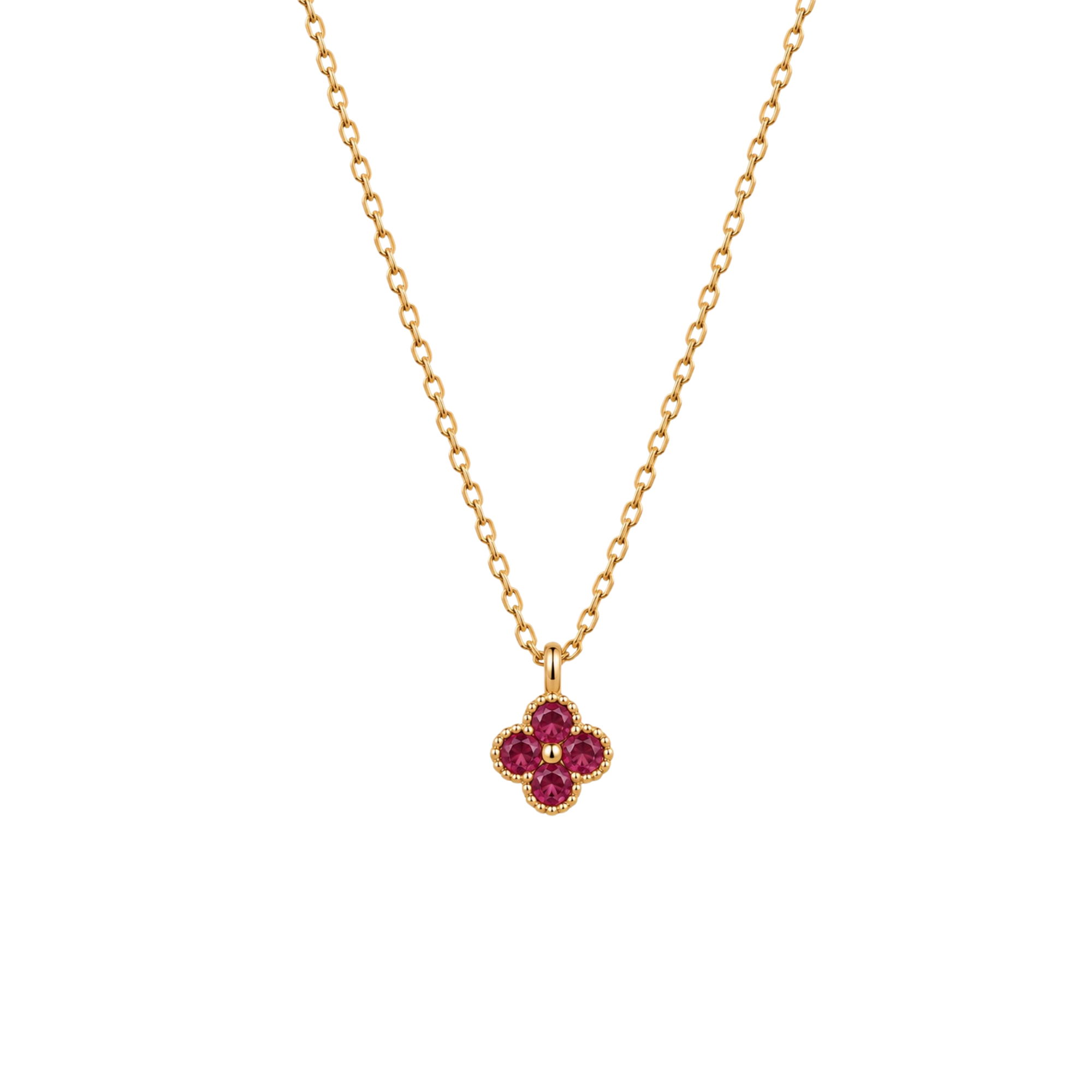 Collier chance or et rose