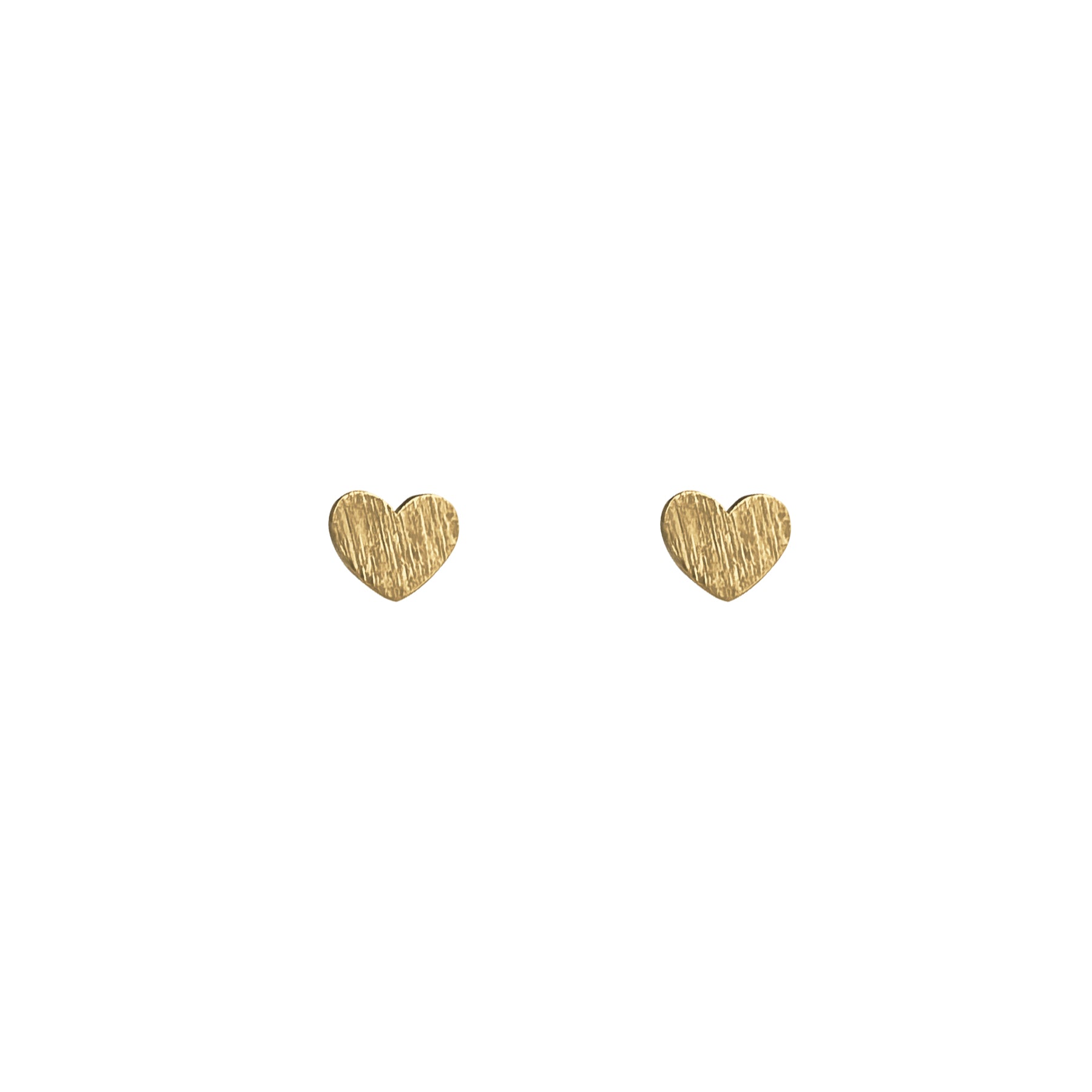 Small gold heart earrings