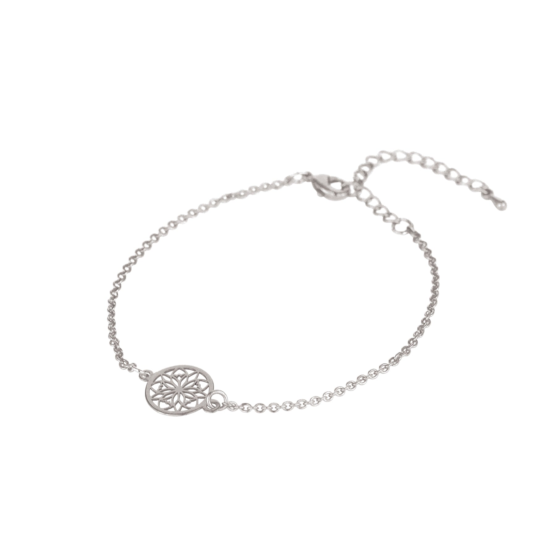 Silver mandala bracelet